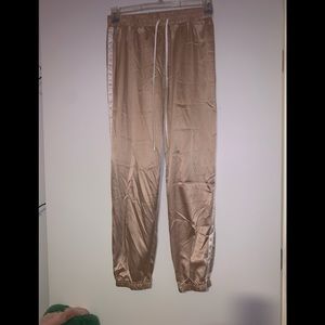 Satin sweat pants
